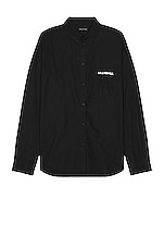 Balenciaga Large Fit Shirt in Black, view 1, click to view large image.