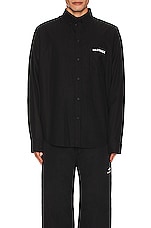 Balenciaga Large Fit Shirt in Black, view 4, click to view large image.
