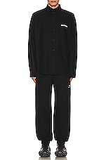 Balenciaga Large Fit Shirt in Black, view 5, click to view large image.
