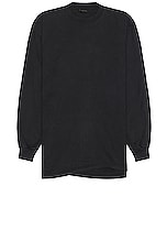 Balenciaga Stretched T-shirt in Faded Black & White, view 2, click to view large image.