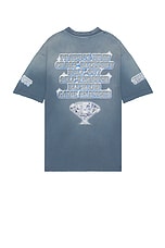 Balenciaga Medium Fit T-Shirt in Washed Blue, view 2, click to view large image.
