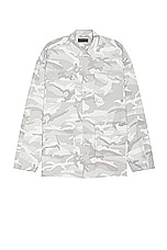 Balenciaga Cargo Shirt in Light Grey, view 1, click to view large image.