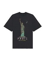 Balenciaga Medium Fit T-Shirt in Faded Black, view 1, click to view large image.