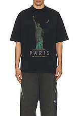 Balenciaga Medium Fit T-Shirt in Faded Black, view 3, click to view large image.