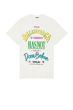 Balenciaga Oversized T-Shirt in Dirty White, view 1, click to view large image.