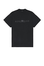 Balenciaga Inside Out T-Shirt in Faded Black & Anthraci, view 1, click to view large image.