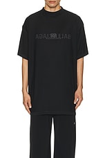 Balenciaga Inside Out T-Shirt in Faded Black & Anthraci, view 3, click to view large image.
