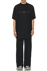 Balenciaga Inside Out T-Shirt in Faded Black & Anthraci, view 4, click to view large image.