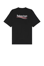 Balenciaga Large Fit T-Shirt in Black & White, view 2, click to view large image.