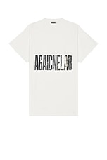 Balenciaga Oversized T-Shirt in Dirty White & Black, view 1, click to view large image.