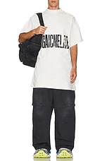 Balenciaga Oversized T-Shirt in Dirty White & Black, view 4, click to view large image.