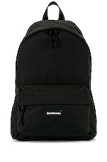 Balenciaga Explorer Backpack in Black, view 1, click to view large image.