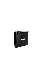 Balenciaga Zip Wallet in Black & White, view 3, click to view large image.