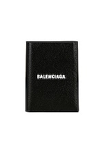 Balenciaga Cash Vertical Bifold Wallet in Black & White, view 1, click to view large image.