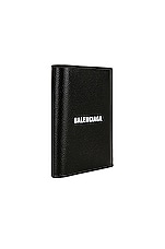 Balenciaga Cash Vertical Bifold Wallet in Black & White, view 3, click to view large image.