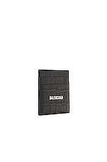 Balenciaga Cash Card Holder in Black, view 3, click to view large image.