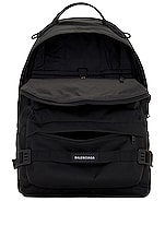 Balenciaga Army Backpack in Black, view 5, click to view large image.