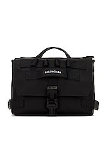 Balenciaga Army Messenger Bag in Black, view 1, click to view large image.