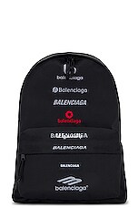 Balenciaga Explorer Backpack in Black, view 1, click to view large image.