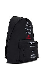 Balenciaga Explorer Backpack in Black, view 3, click to view large image.
