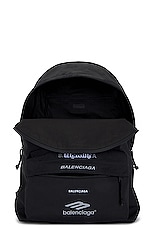Balenciaga Explorer Backpack in Black, view 4, click to view large image.