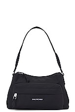 Balenciaga Explorer Sling Pouch Bag in Black, view 1, click to view large image.