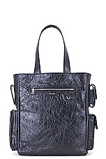 Balenciaga Superbusy Tote Bag in Black, view 2, click to view large image.
