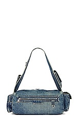 Balenciaga Superbus Sling Bag in Vintage Blue, view 2, click to view large image.