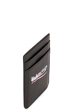 Balenciaga Cash Magnet Card Holder in Black, view 4, click to view large image.