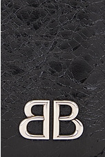 Balenciaga Monaco Phone Magnet Card Holder in Black, view 5, click to view large image.