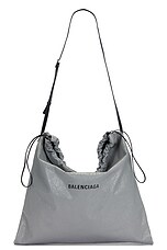 Balenciaga Shopper Dust Shoulder Bag in Grey & Black | FWRD