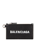 Balenciaga Cash Card Keyring in Black & White, view 2, click to view large image.
