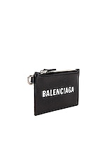Balenciaga Cash Card Keyring in Black & White, view 4, click to view large image.