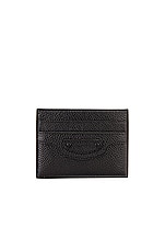 Balenciaga Neo Class Card Holder in Black, view 1, click to view large image.