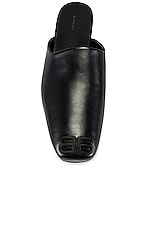 Balenciaga Cosy New BB Mule in Black, view 4, click to view large image.