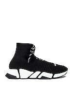 Balenciaga Speed 2.0 Lace Up in Black & White, view 1, click to view large image.