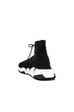 Balenciaga Speed 2.0 Lace Up in Black & White, view 3, click to view large image.