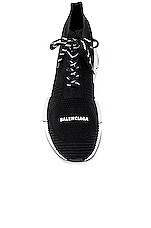 Balenciaga Speed 2.0 Lace Up in Black & White, view 4, click to view large image.