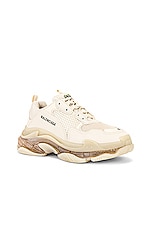 Balenciaga Triple S Sneaker in Off White, view 2, click to view large image.