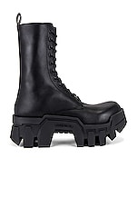 Balenciaga Bulldozer Low Lace Up Boot in Black, view 1, click to view large image.