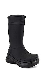 Balenciaga Crocs Boot in Black, view 2, click to view large image.