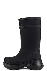 Balenciaga Crocs Boot in Black, view 5, click to view large image.