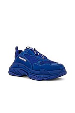 Balenciaga Triple S Sneaker in Blue, view 2, click to view large image.