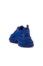 Balenciaga Triple S Sneaker in Blue, view 3, click to view large image.