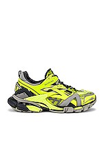 Balenciaga Track 2 Open Sneaker in Acid Green & Grey | FWRD