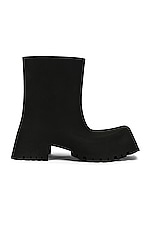 Balenciaga Trooper Rubber Boot in Black, view 1, click to view large image.