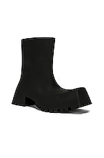 Balenciaga Trooper Rubber Boot in Black, view 2, click to view large image.
