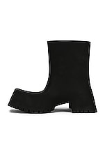Balenciaga Trooper Rubber Boot in Black, view 5, click to view large image.