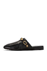 Balenciaga Cosy Cagole Slide in Black & Aged Gold, view 5, click to view large image.