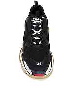 Balenciaga Triple S Sneaker in Black & Red, view 4, click to view large image.